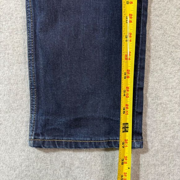 Levis Jeans Mens 32x32 Blue Solid Straight American Workwear Slim Dark Wash - Picture 8 of 11